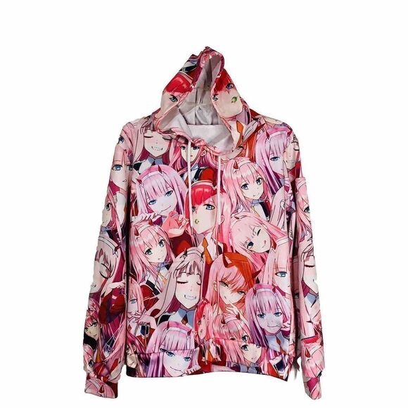 Darling in the Franxx - Zero Two PM Pink Hoodie L/XL - Picture 1 of 9